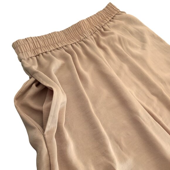 Elle Women’s Wide Leg Pants - Elastic Waist Relaxed Trousers, Size L - Picture 2 of 7